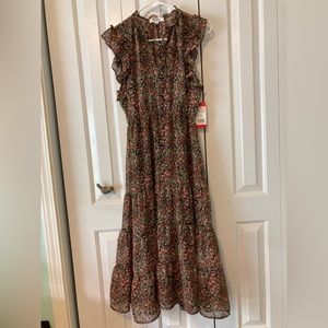 NWT BB Dakota Steve Madden Floral Print Ditsy Ruffle Tiered Dress. Size: x-small